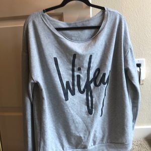 WIFEY Grey Sweatshirt XXXL